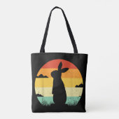 Rabbit Retro Vintager 80er Style Bunny Lover Tasche (Rückseite)