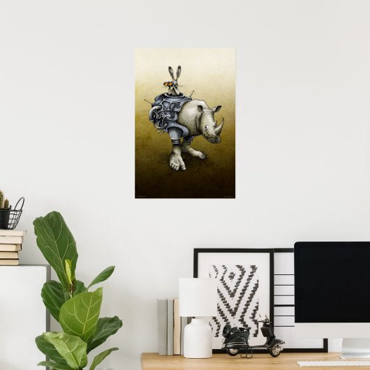 Rabbit-Rhino Poster (Heimbüro)