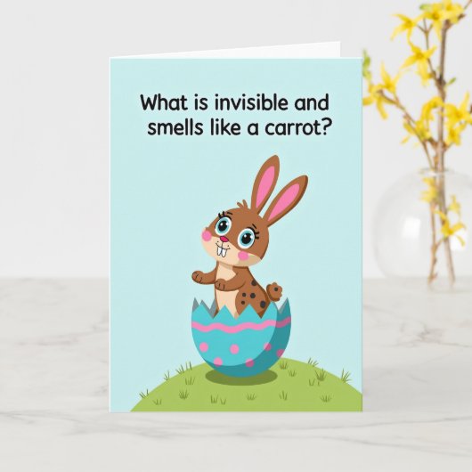 Rabbit Riddle Fun Day Card Karte (Gelbe Blume)