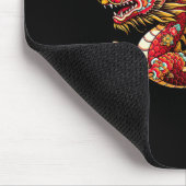 Rabbit Ride Chinese Dragon Funny Mens Womens Happy Mousepad (Ecke)
