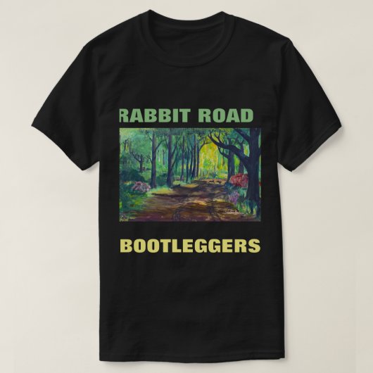 RABBIT ROAD BOOTLEGGERÄTE SCHWARZE TSHIRT (Design vorne)