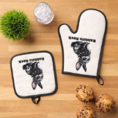 Rabbit Rock Ofenhandschuh & Topflappen-Set (Oben Unten)