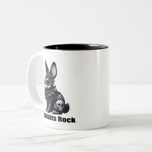 Rabbit Rock Zweifarbige Tasse (Vorderseite Links)