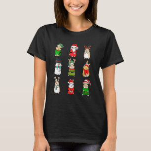 Rabbit Santa Bunny Elf Weihnachtsmannmütze Reindee T-Shirt