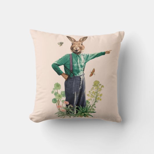Rabbit Scarecrow Kissen (Vorderseite)
