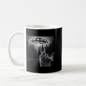 Rabbit Selfie With Ufo - Funny Bunny Graphic Alien Kaffeetasse (Links)