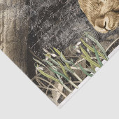 Rabbit Snowdrop Blume Frühjahr Französisch Drehkre Seidenpapier (Ausschnitt)