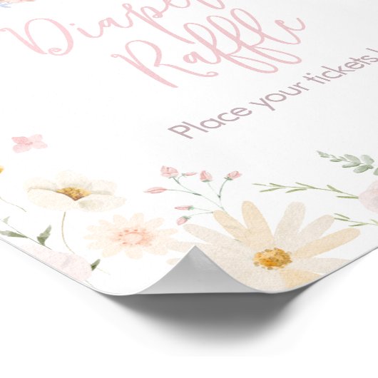 Rabbit Somebunny Baby Duschdusche Windeln Raffle Poster (Ecke)