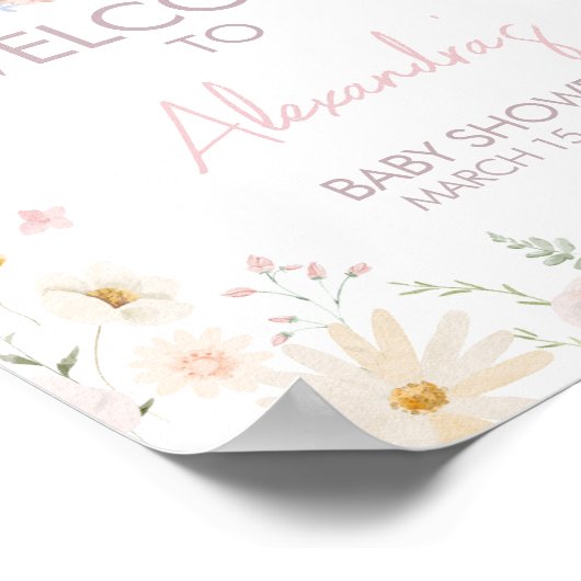 Rabbit Somebunny Baby Dusche Willkommen Poster (Ecke)