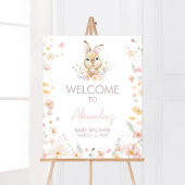 Rabbit Somebunny Baby Dusche Willkommen Poster