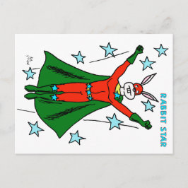 Rabbit Star Postkarte