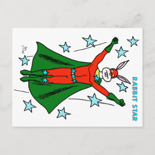 Rabbit Star Postkarte