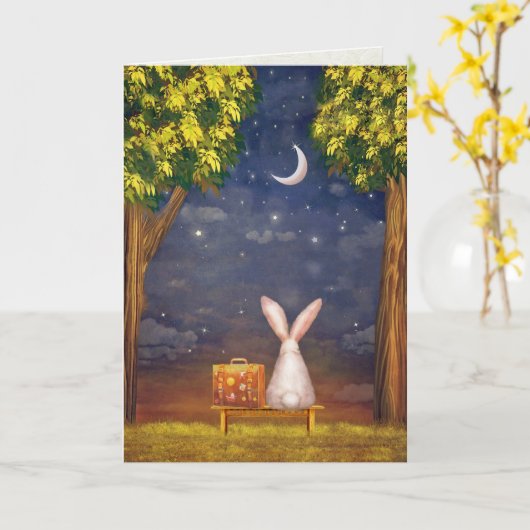 Rabbit Sympathy Card Karte (Gelbe Blume)