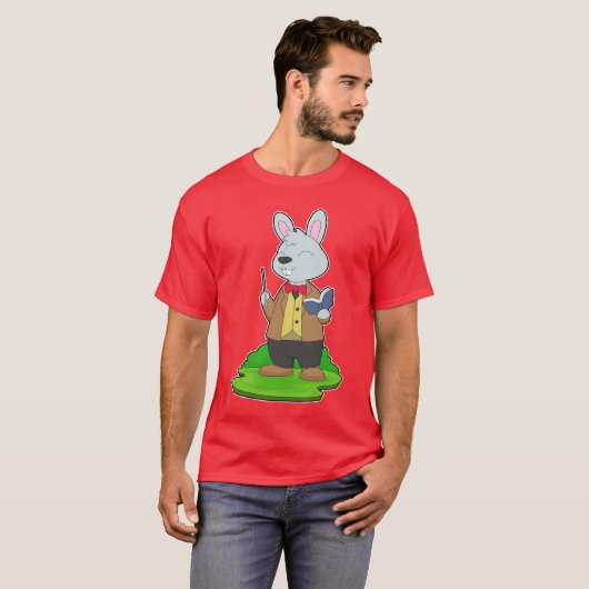 Rabbit Teacher Book School T-Shirt (Vorne ganz)