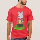 Rabbit Teacher Book School T-Shirt (Vorderseite)