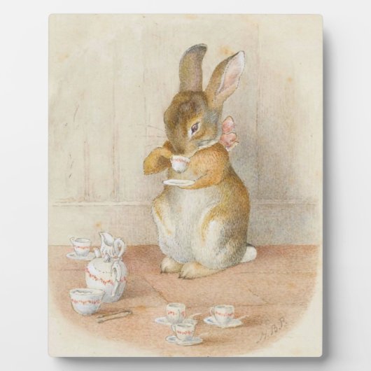 Rabbit Tee Party - Beatrix Potter Fotoplatte (Vorderseite)