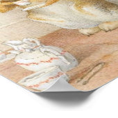 Rabbit Tee Party - Beatrix Potter Poster (Ecke)
