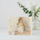 Rabbit Tee Party - Beatrix Potter Postkarte (Stehend Vorderseite)