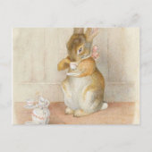Rabbit Tee Party - Beatrix Potter Postkarte (Vorderseite)