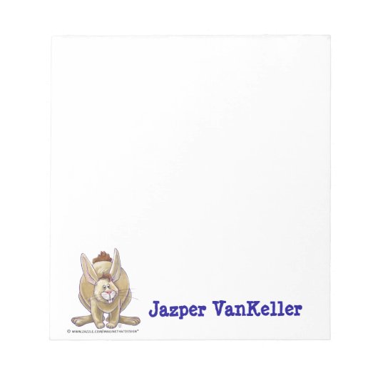 Rabbit Tier Parade Personalized Note PAD Notizblock (Vorderseite)