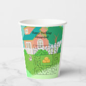 Rabbit und Hay Birthday Maze Paper Cups Pappbecher (Vorderseite)
