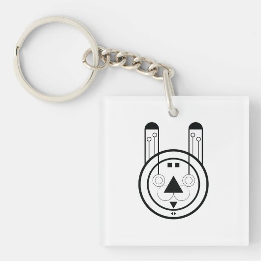 Rabbit Usagi Zodiac Sign Schlüsselanhänger (Vorderseite)