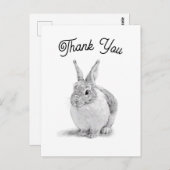 Rabbit Vielen Dank Postkarte (Vorne/Hinten)