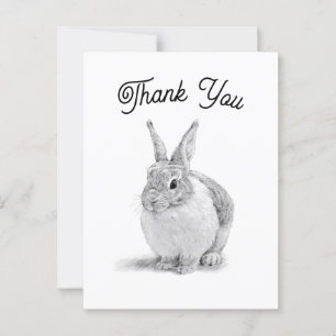 Rabbit Vielen Dank Postkarte