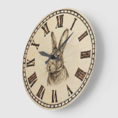 Rabbit Wall Clock Große Wanduhr (Winkel)