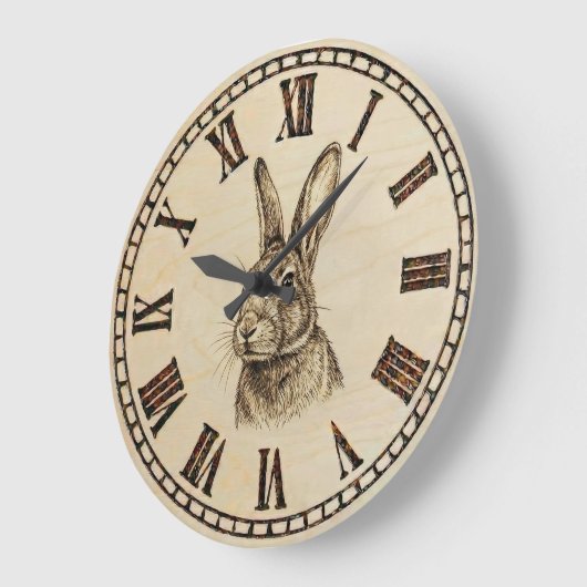 Rabbit Wall Clock Große Wanduhr (Winkel)