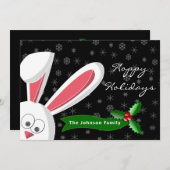 Rabbit Weihnachtskarten Feiertagskarte (Vorne/Hinten)