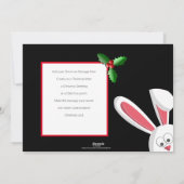 Rabbit Weihnachtskarten Feiertagskarte (Rückseite)