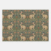 Rabbit Willian Morris Inspiriert Wrapping Paper Geschenkpapier Set (Vorderseite)