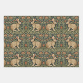 Rabbit Willian Morris Inspiriert Wrapping Paper Geschenkpapier Set (Vorderseite 3)