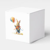 RABBIT WITH BALLOONS Throw Pillow Favor Boxes Geschenkschachtel (Vorderseite)