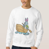 Rabbit with Boat & Paddle Sweatshirt (Vorderseite)
