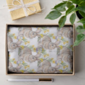 Rabbit with Daffodils All-Over Print Seidenpapier (Geschenk)
