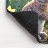 Rabbit With Daffodils for Chocolate Easter Bunny Mousepad (Ecke)