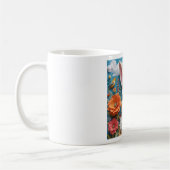 Rabbit with flowers art mug kaffeetasse (Links)