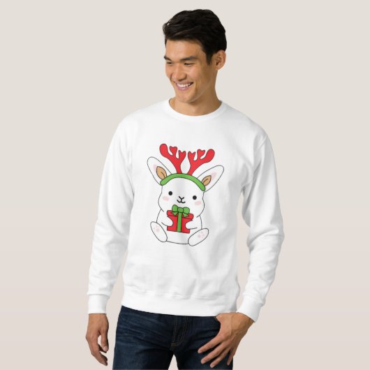 Rabbit With Gift  Sweatshirt (Vorne ganz)
