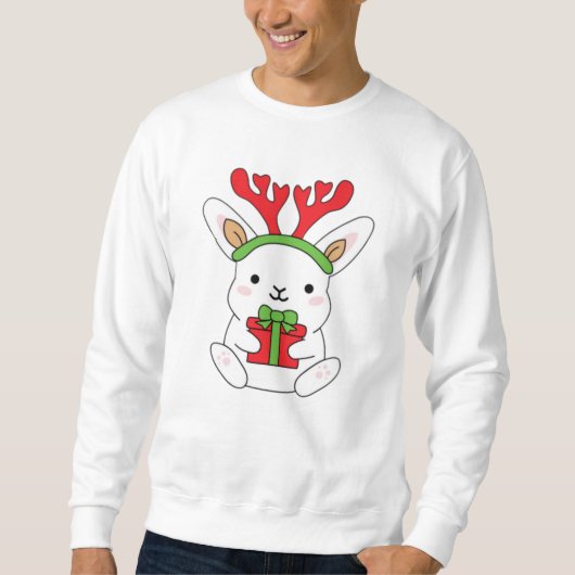 Rabbit With Gift  Sweatshirt (Vorderseite)