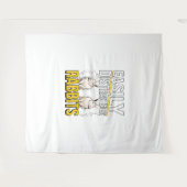 Rabbit Zitat leicht von Kaninchen abgelenkt Wandteppich (Vorderseite (Horizontal))