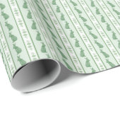 Rabbits and Hydrangeas Wrapping Paper Geschenkpapier (Rolleneckpunkt)