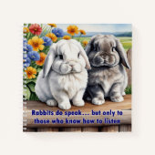Rabbits Do Speak Lop Oared Bunny Notebook Notizblock (Vorderseite)