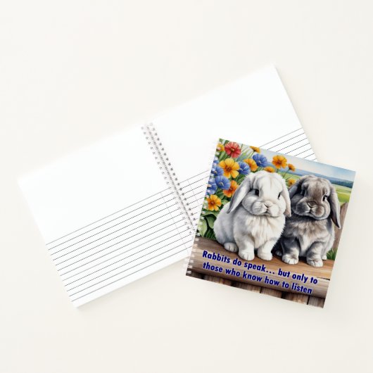 Rabbits Do Speak Lop Oared Bunny Notebook Notizblock (Innenseite)