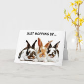 RABBITS HOFFNEN, UM IHNEN EINEN GLÜCKLICHEN GEBURT KARTE (Gelbe Blume)