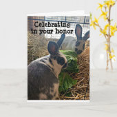 RABBITS RETTETE DIE BESTE LETTUCK AM GEBURTSTAG KARTE (Gelbe Blume)