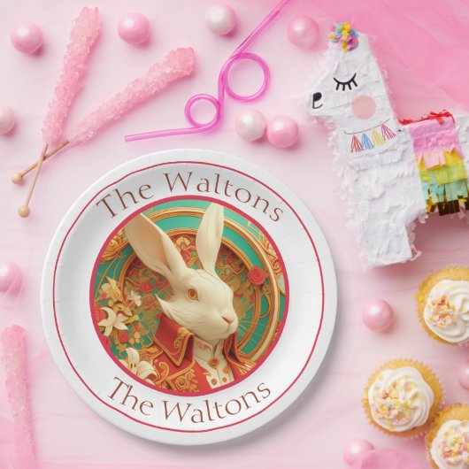 Rabbit's Royal Dress Code Paper Plate Pappteller (Party)