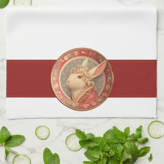 Rabbit's Royal Dress Geschirrtuch (Gefaltet)