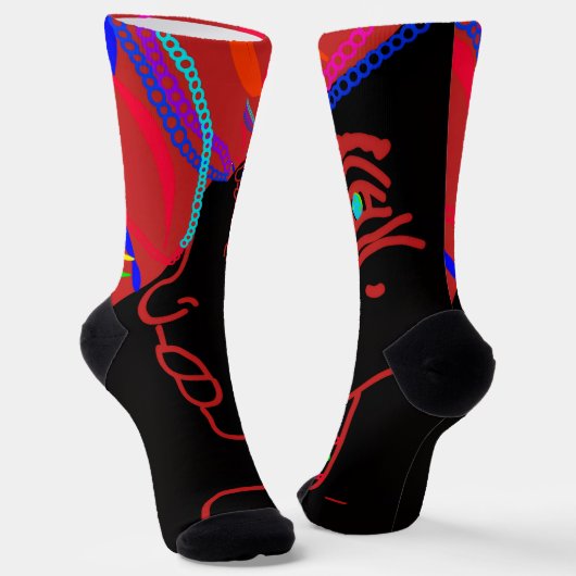 Rabbit's Stylish Christmas Crew Socks Socken (Gewinkelt)